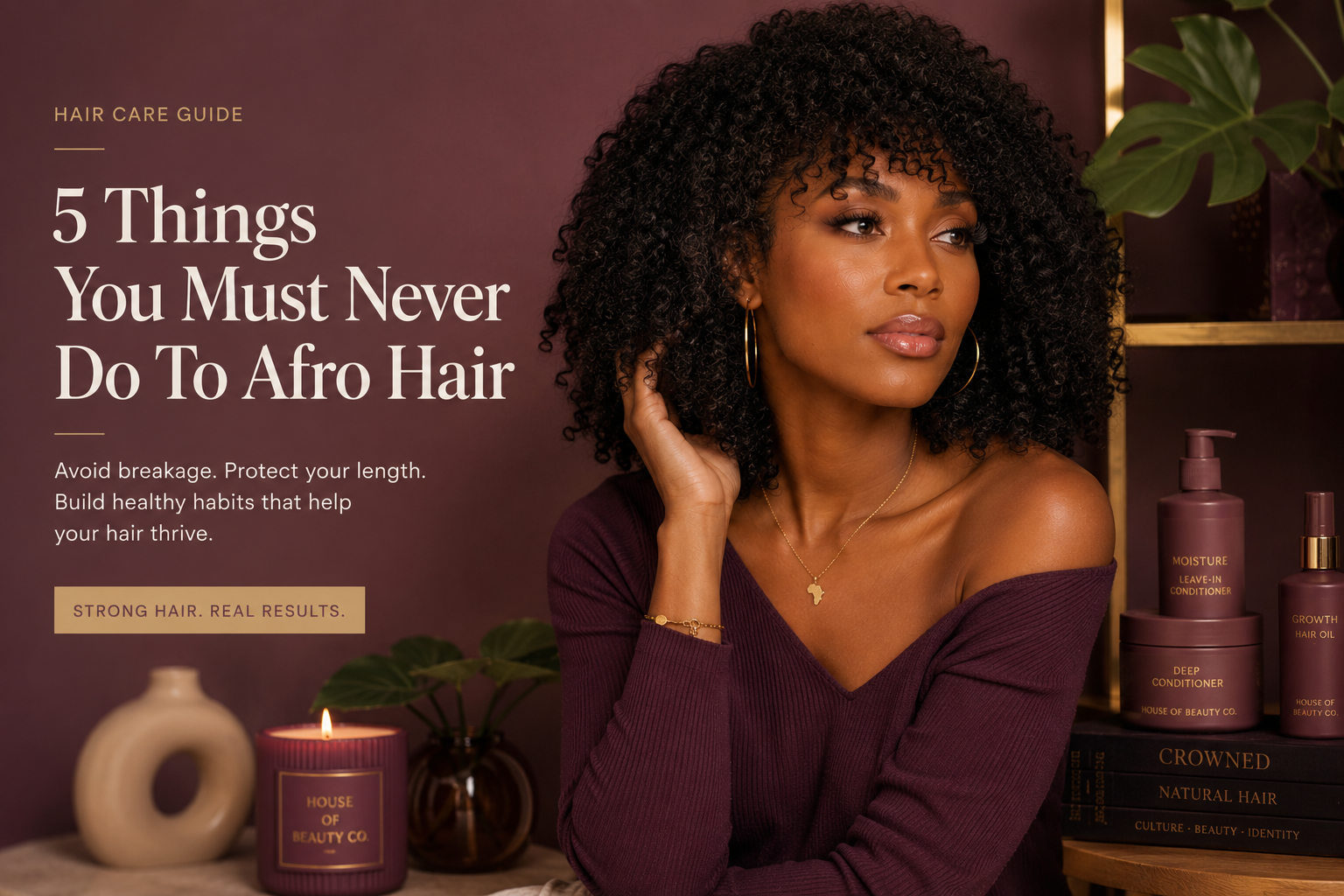 5 Things You Must Never Do To Afro Hair (If You Want Healthy Length)
